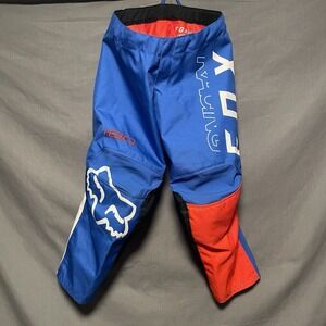 Fox 180 Riding Pants Size K5 Youth Red White And Blue